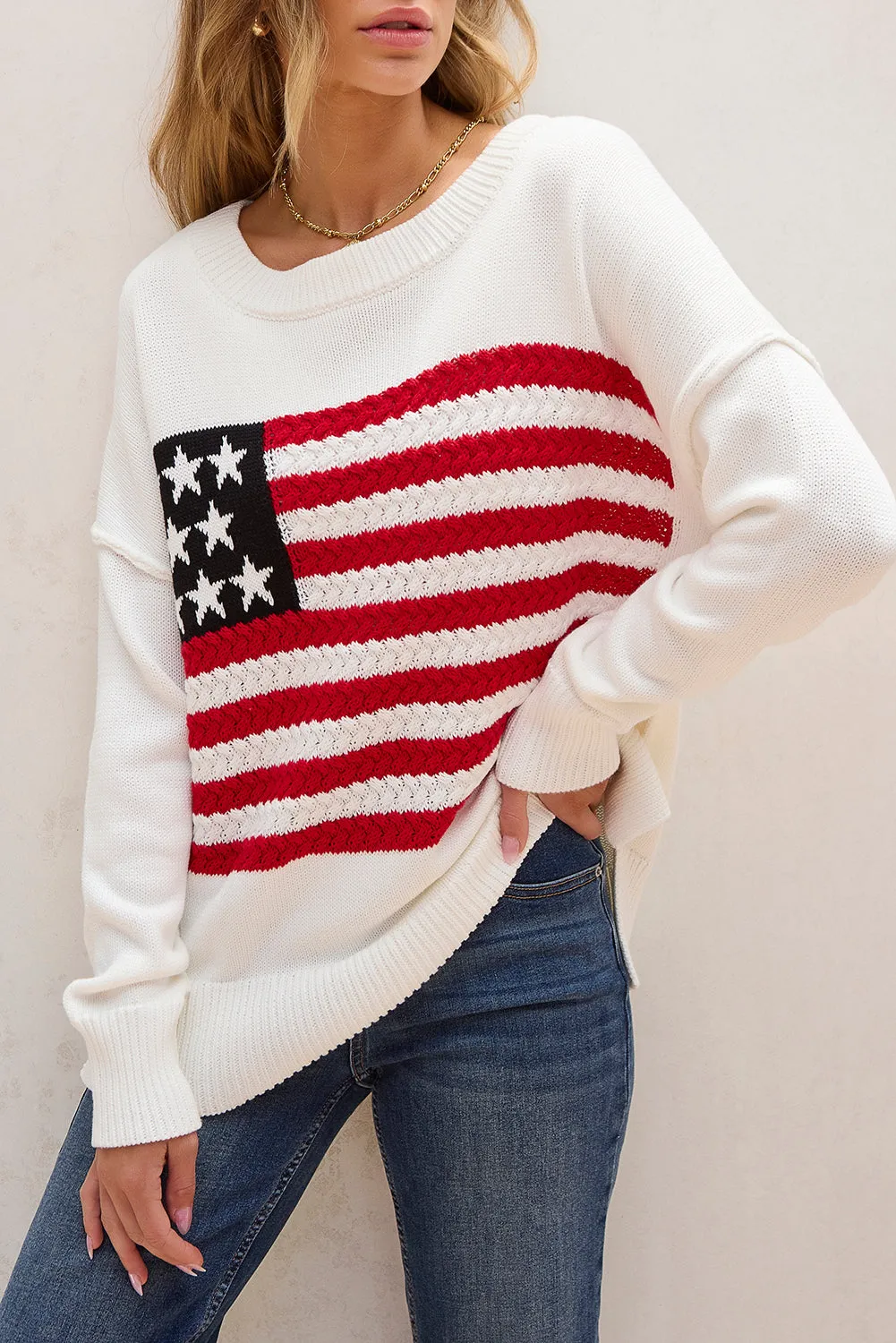 American Flag Sweater