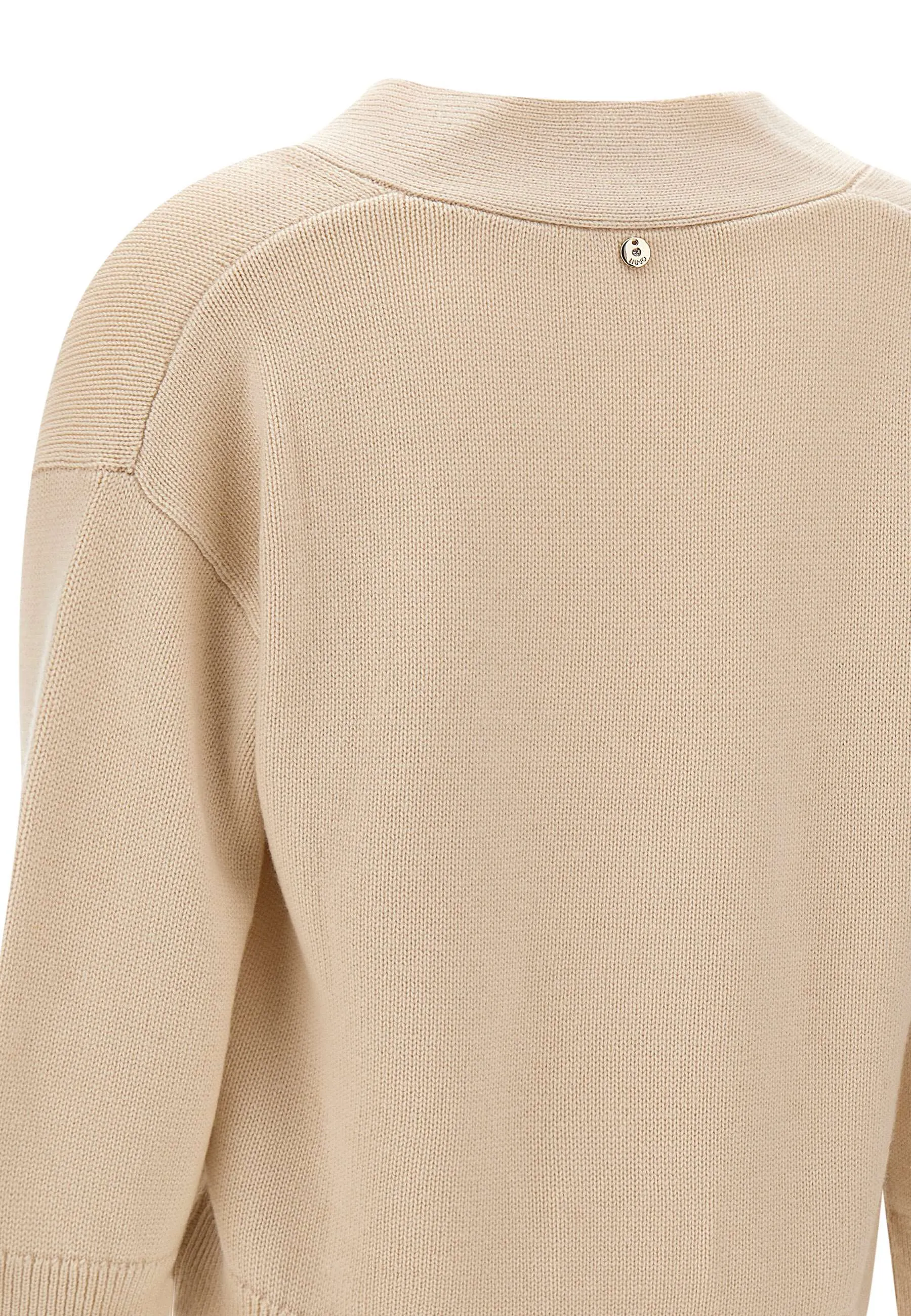 Beige Wool and Cashmere Blend Sweater