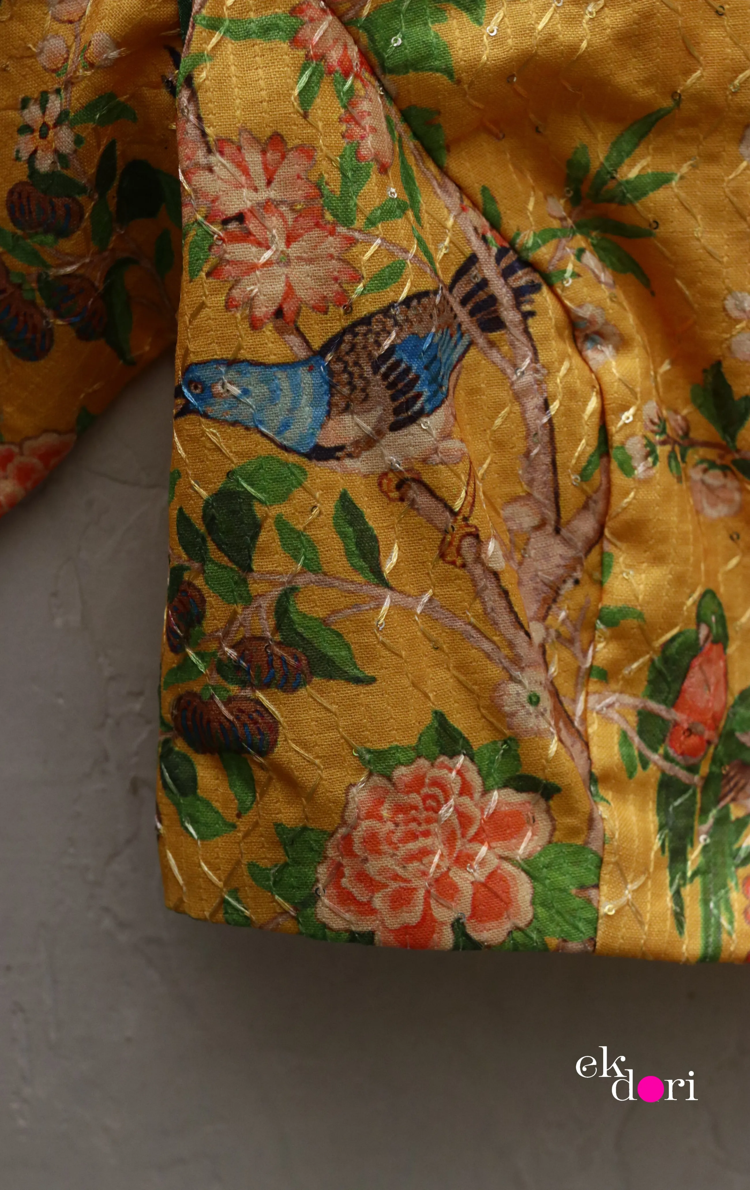 Blue Bird Cotton Sequin Saree Blouse : Buy Cotton Saree Blouse