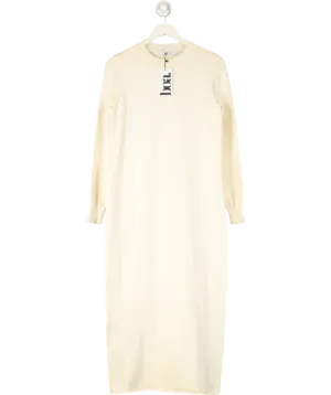 BOA Cream Cashmere Blend Column Maxi Dress UK XS