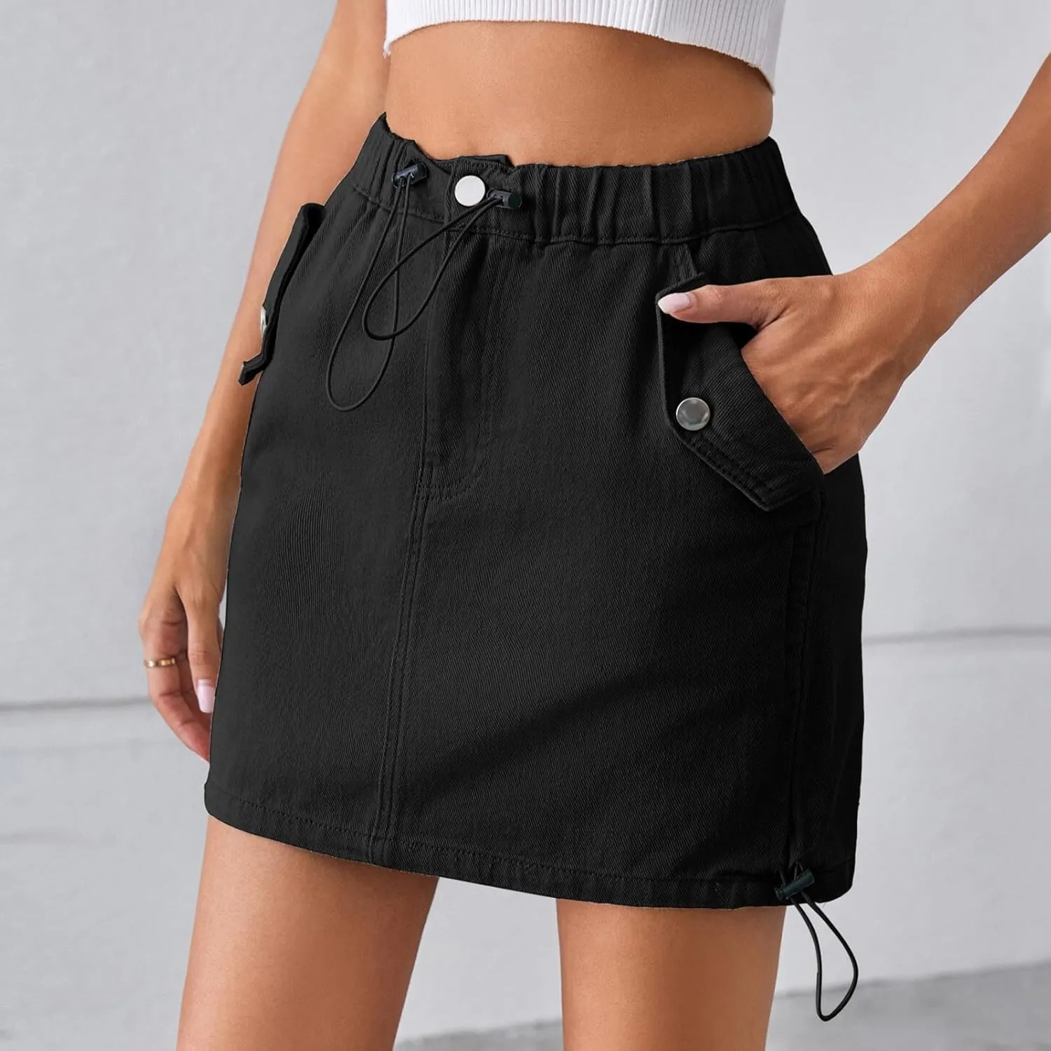 Cargo Skirts for Women Lace Up Short Mini Skirt Lightweight Quick Dry Sports Athletic Skirt Casual Bodycon Skirts