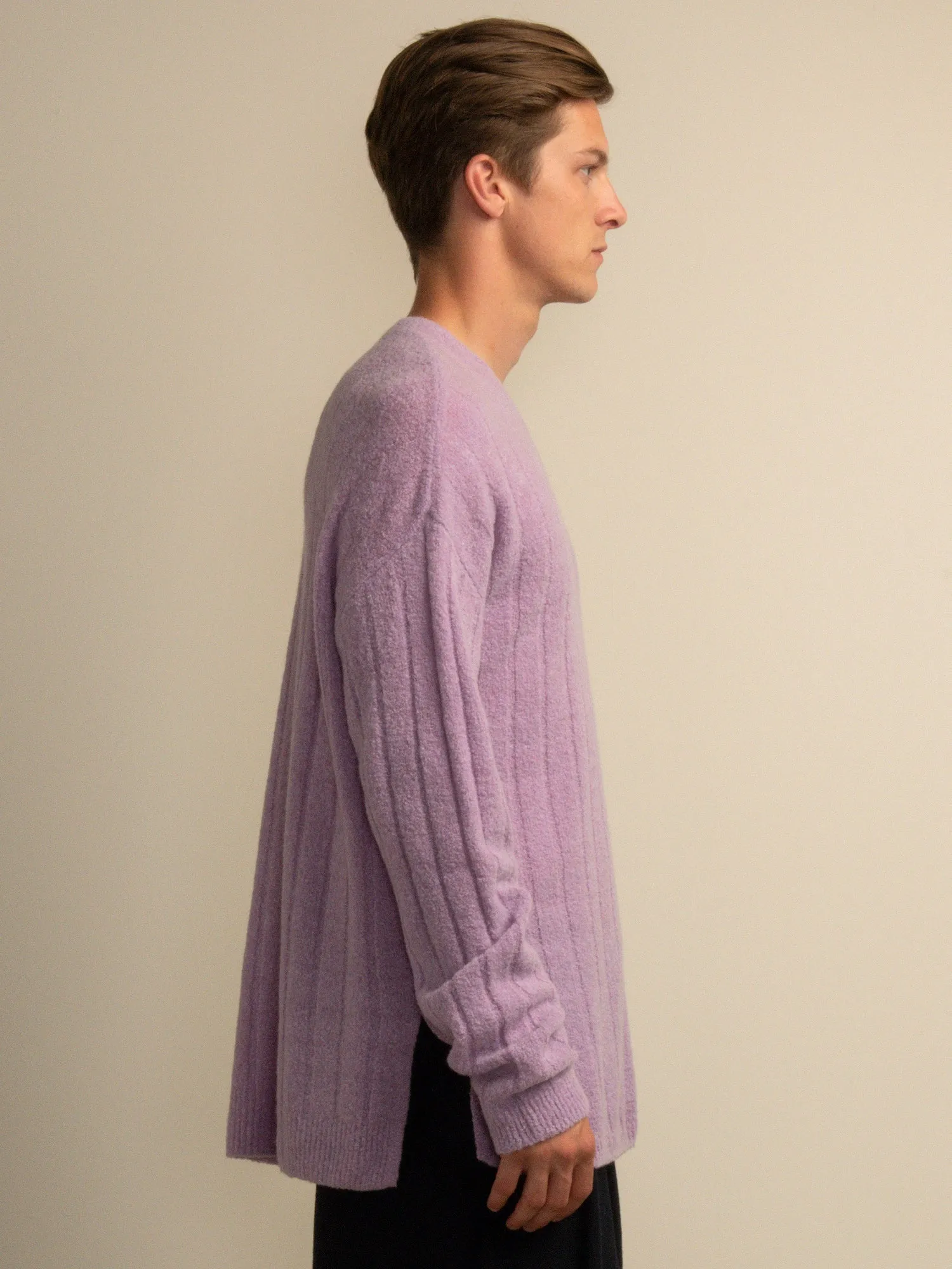 Cashmere Boucle Sweater_Lilac