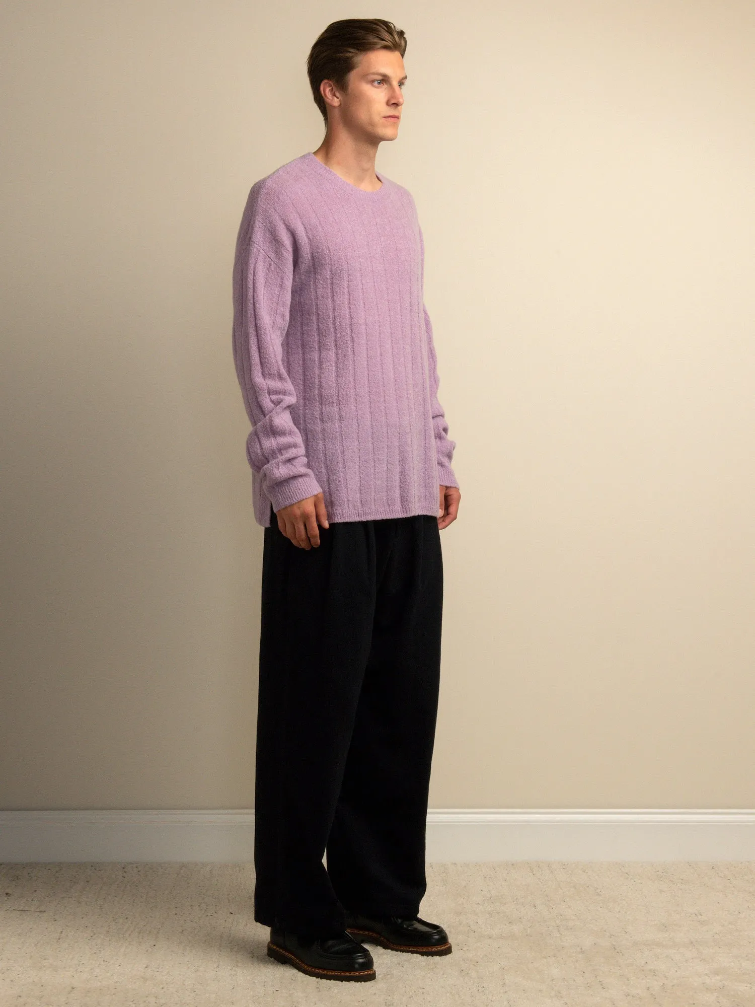 Cashmere Boucle Sweater_Lilac