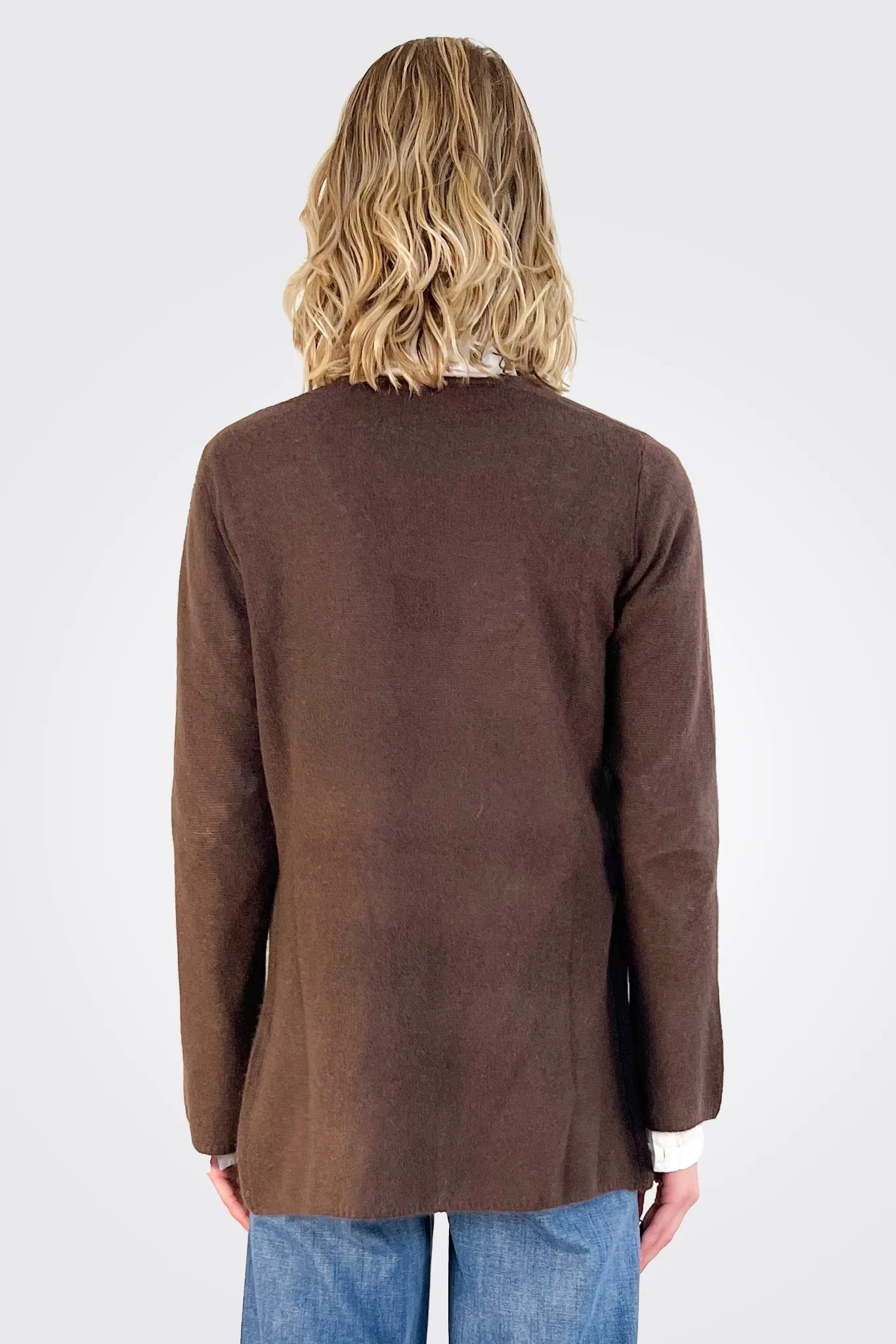 Cashmere Open Duster - Chocolate
