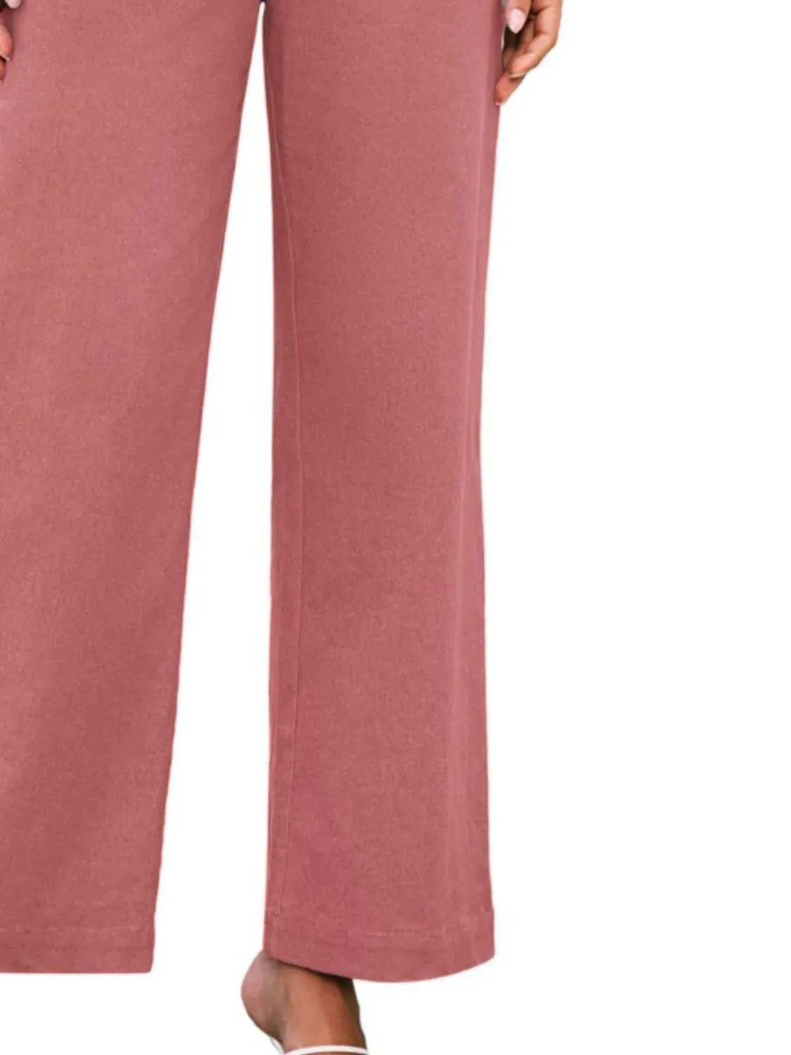 Closet Staple Design Gold Button High Waist Wide Leg Pants- Various Colors Options