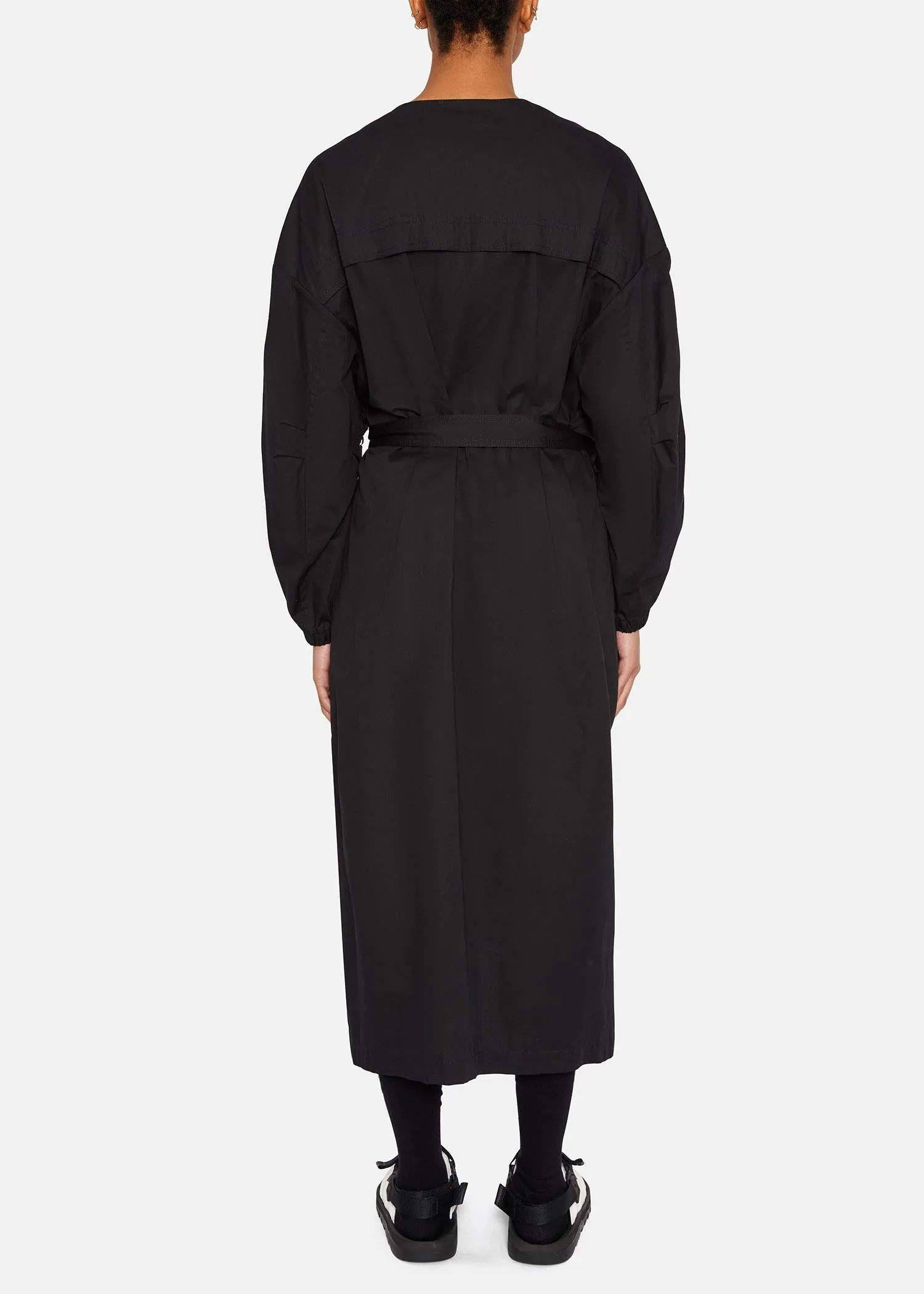 COM.PACKED SHIRT DRESS BLACK