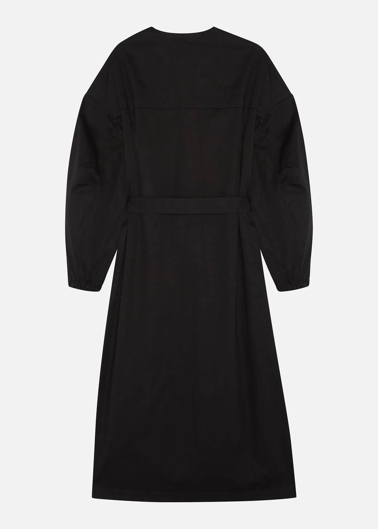 COM.PACKED SHIRT DRESS BLACK