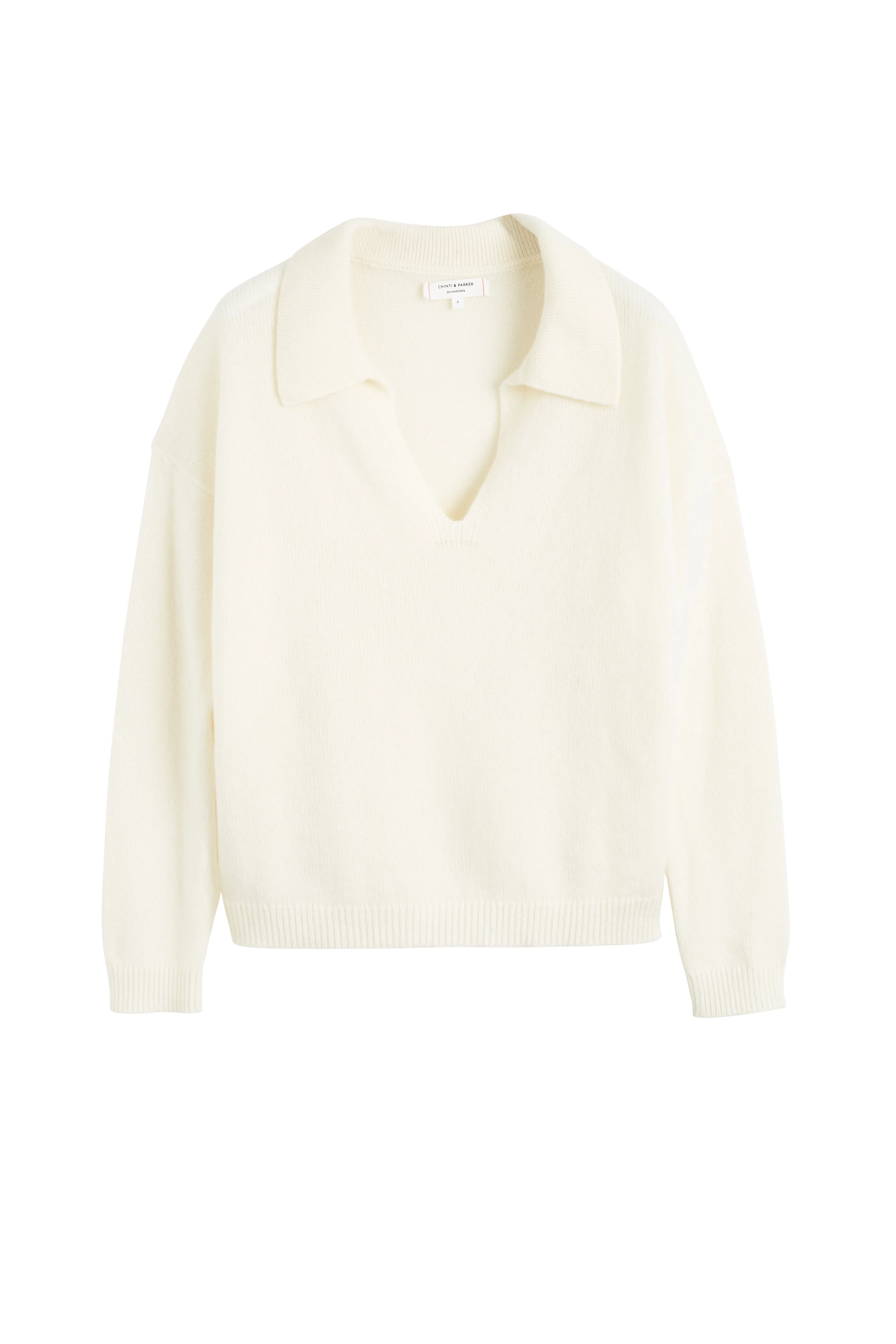 Cream Cloud Cashmere Collared Sweater