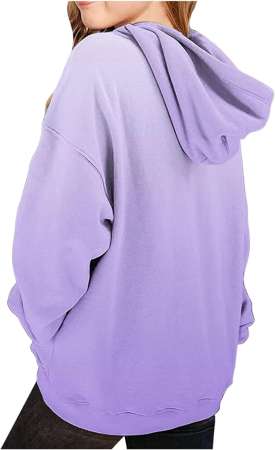 Cute Hoodies for Teen Gril Trendy Gradient Oversized Hooded Sweatshirts Long Sleeve Gril Pullover Tops 2-13 Years