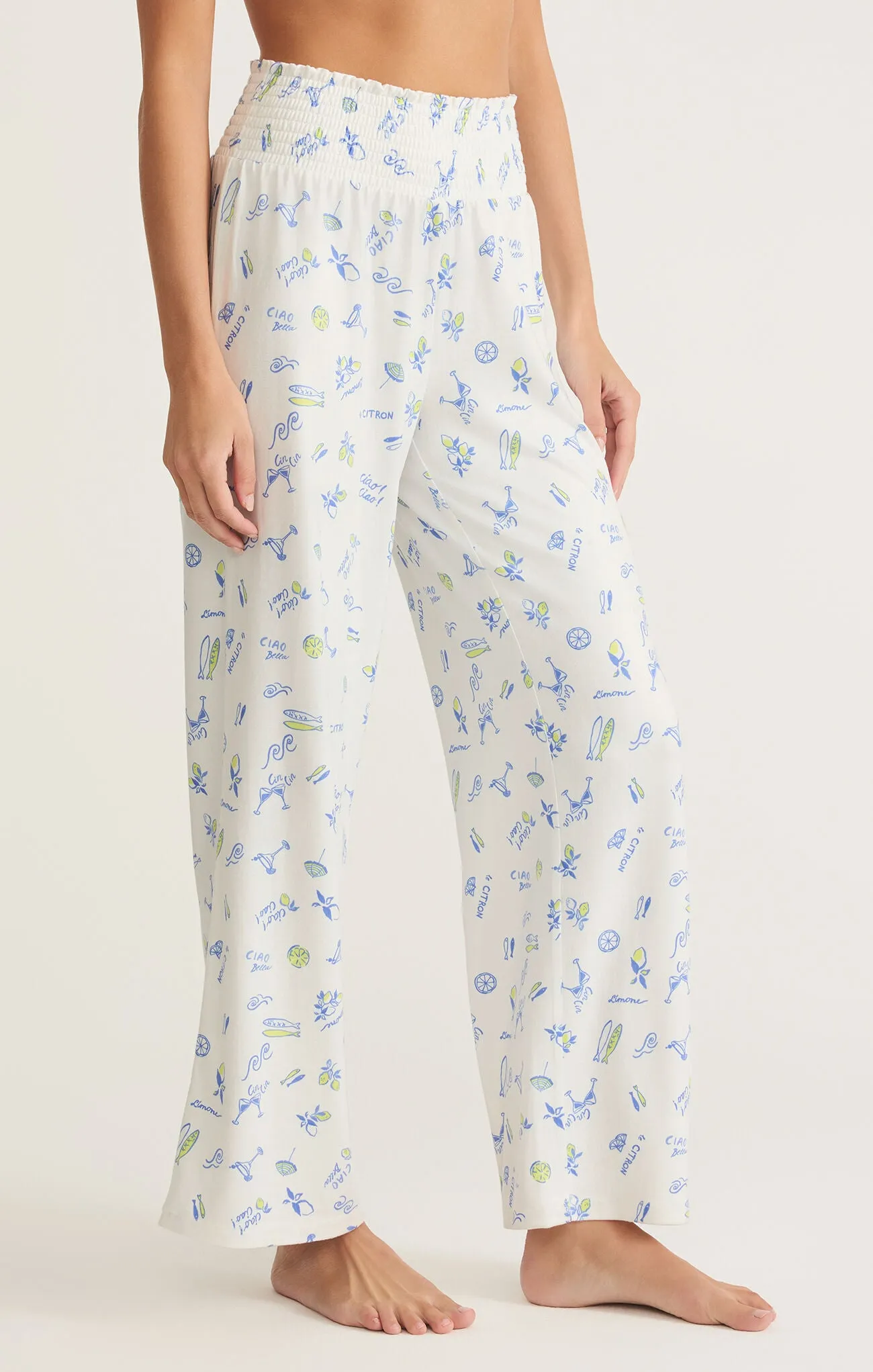 Dawn Citron Pants in White