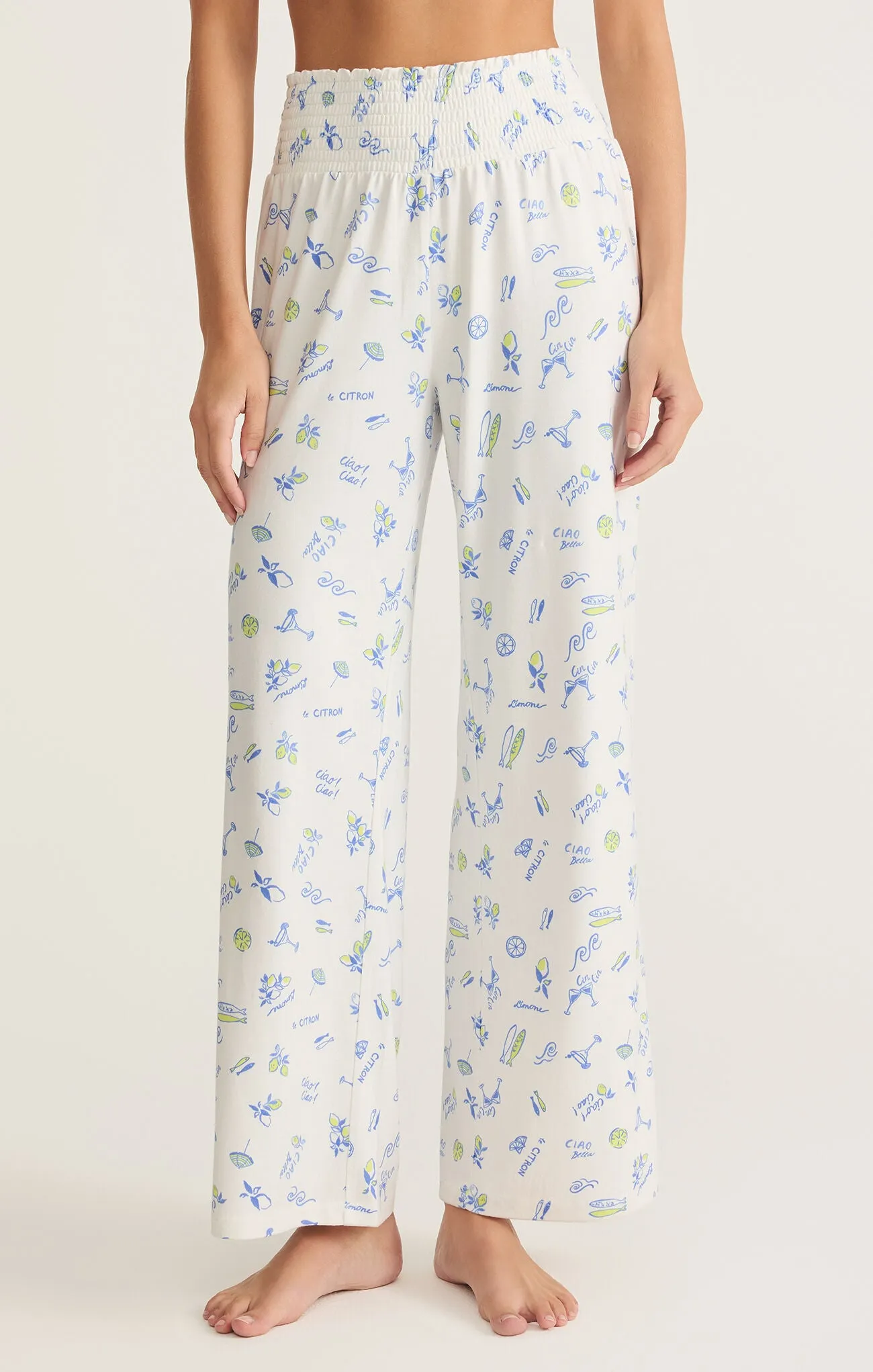 Dawn Citron Pants in White