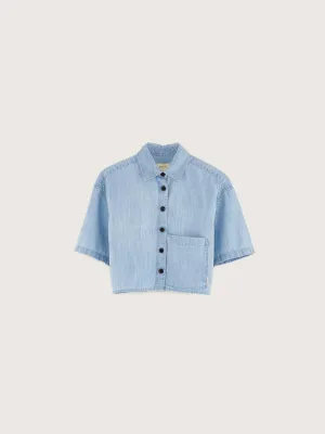 Denim Blouse- Lt Blue Stone