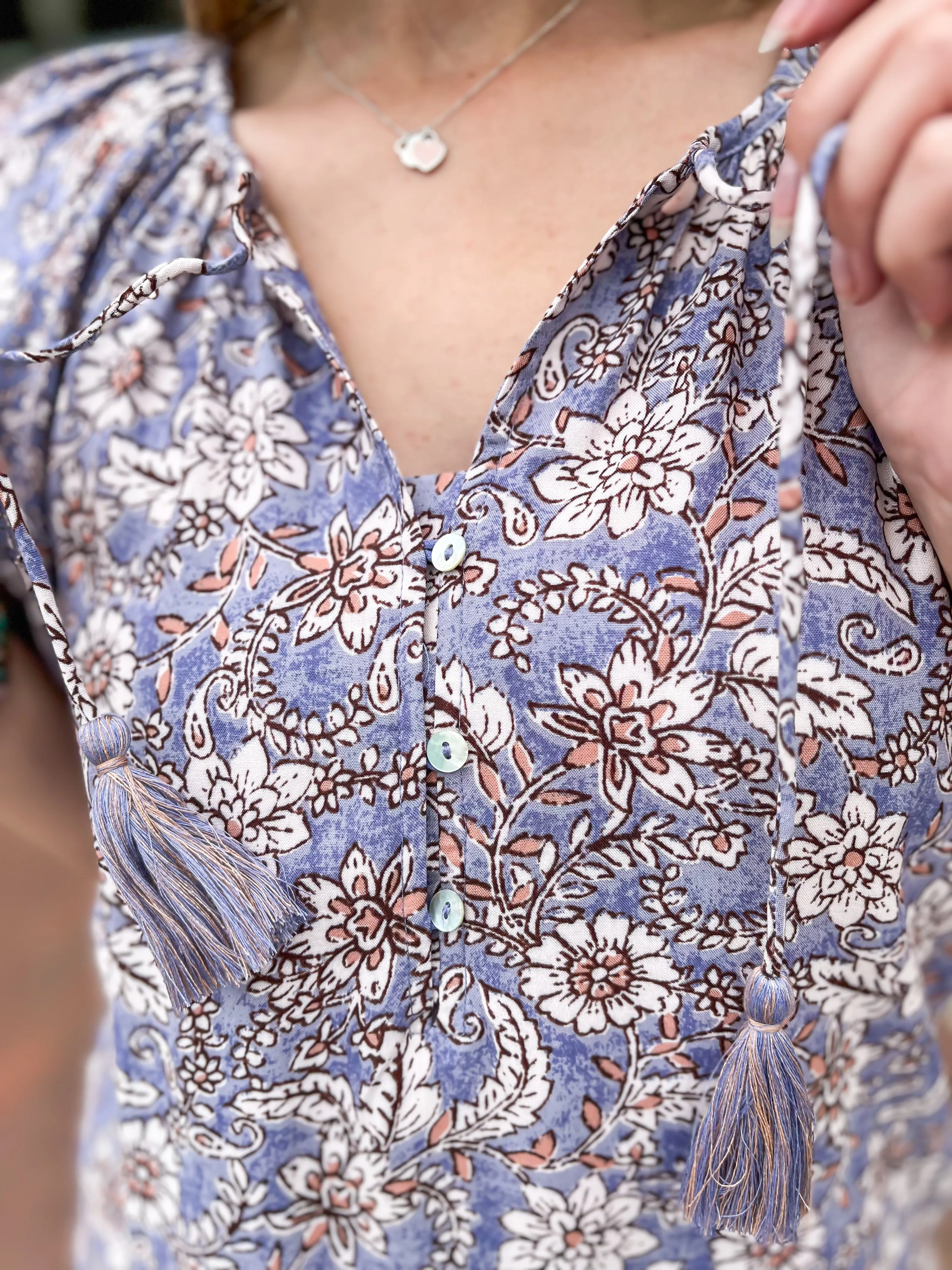 Dusty Purple Floral Blouse