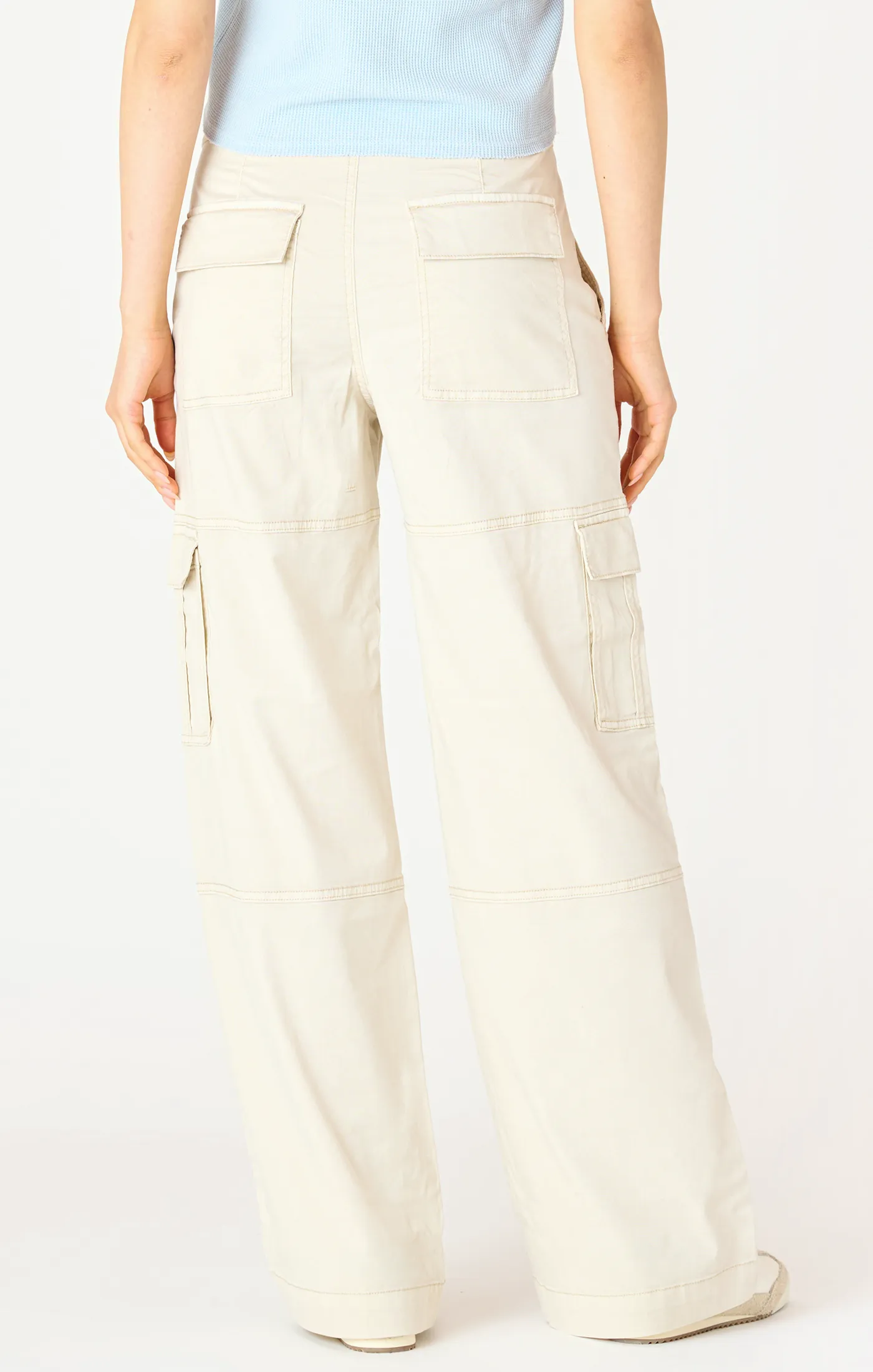 Fluid Cargo Pants | Cream Beige