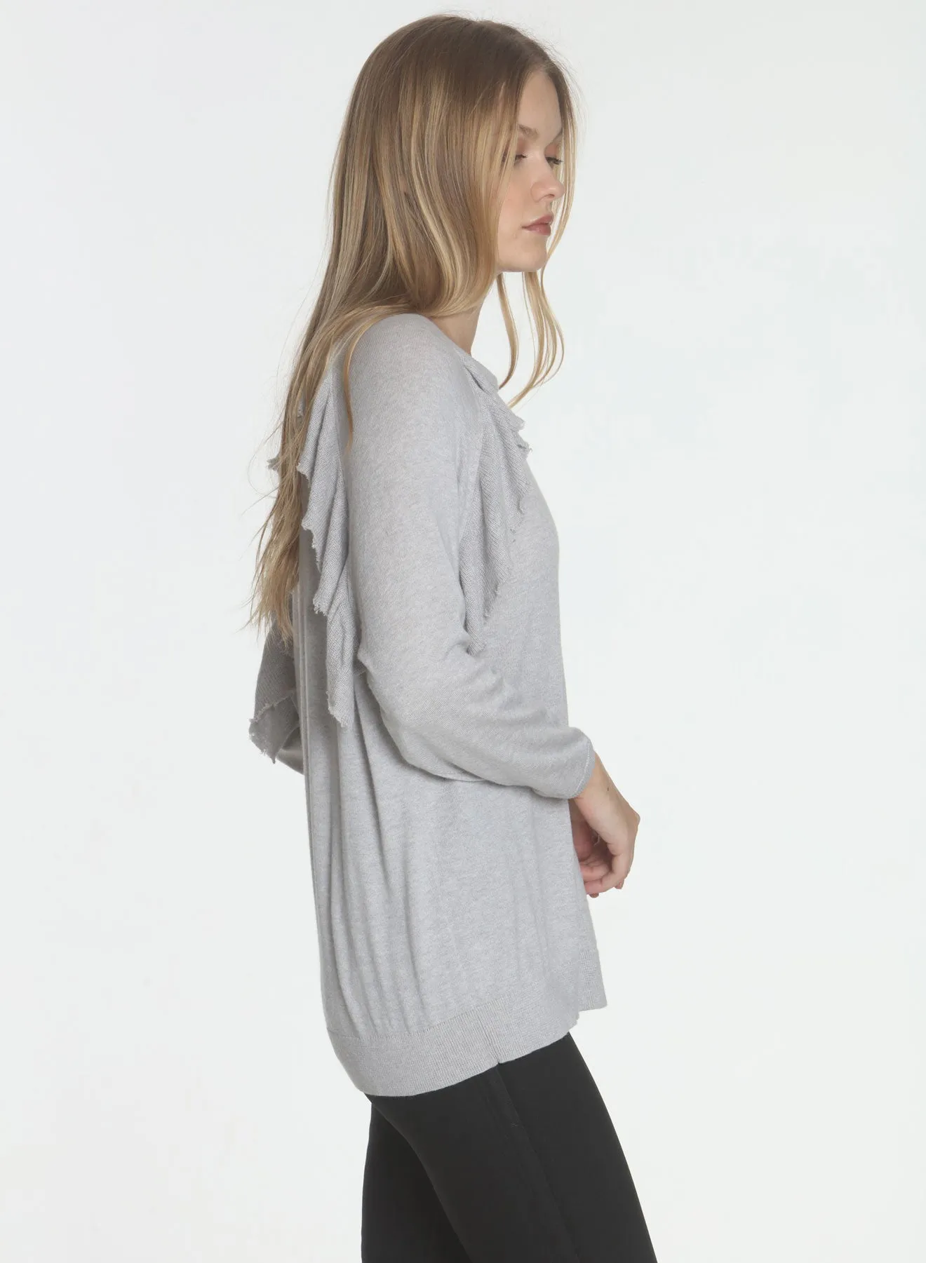 Frida Raglan Scoop - Fog