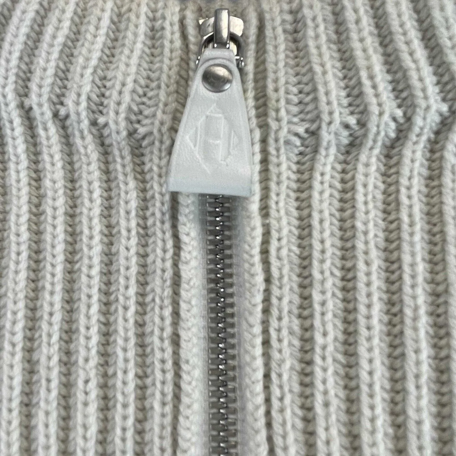 Hermes Excellent Ivory virgin wool cardigan 36 US 4 - zip up sweater coat jacket