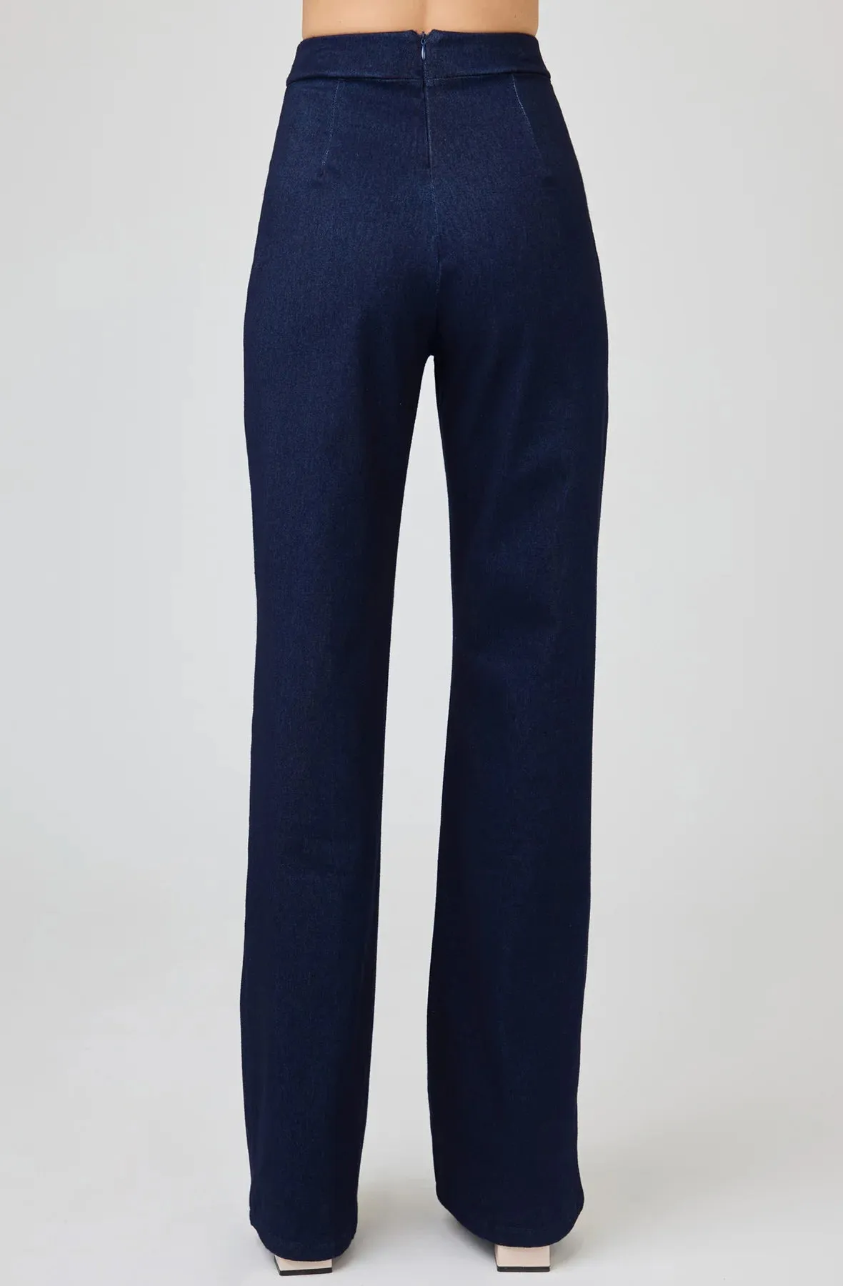 High Waist Denim Trousers