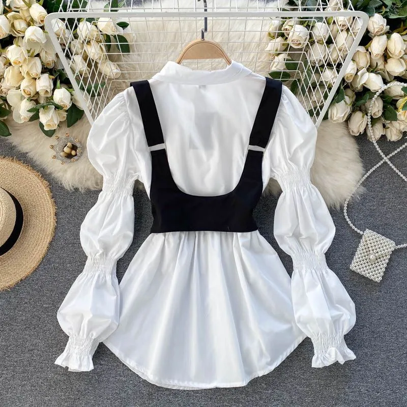 Lucy Puff sleeves Blouse with Gormmet Body Harness