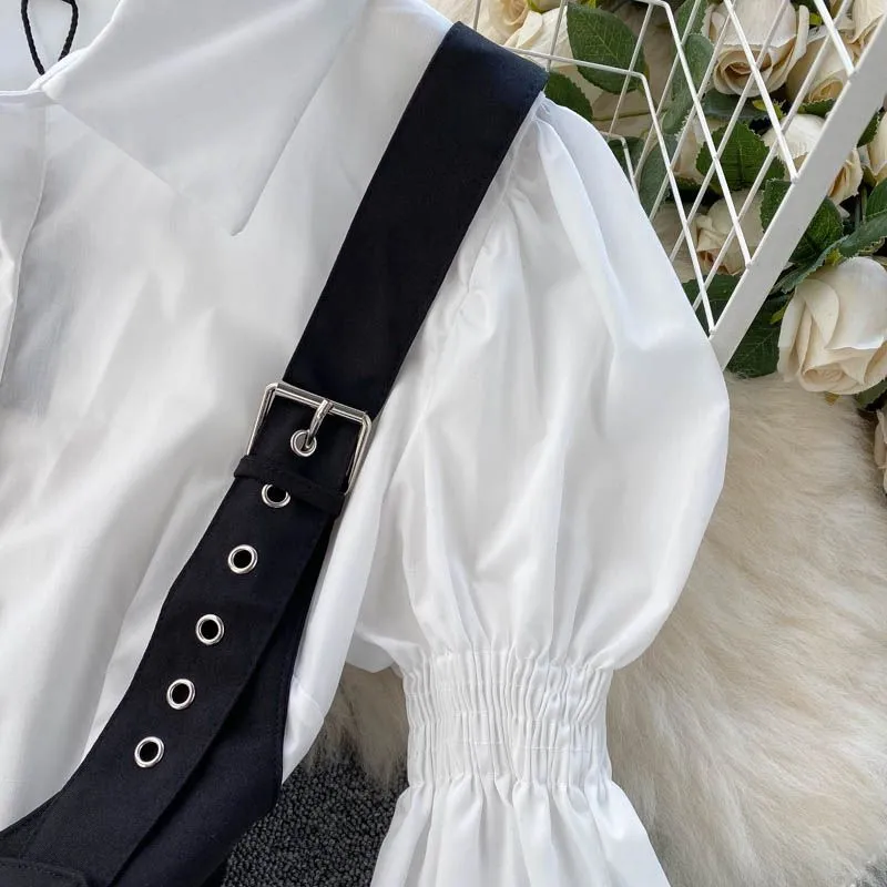 Lucy Puff sleeves Blouse with Gormmet Body Harness