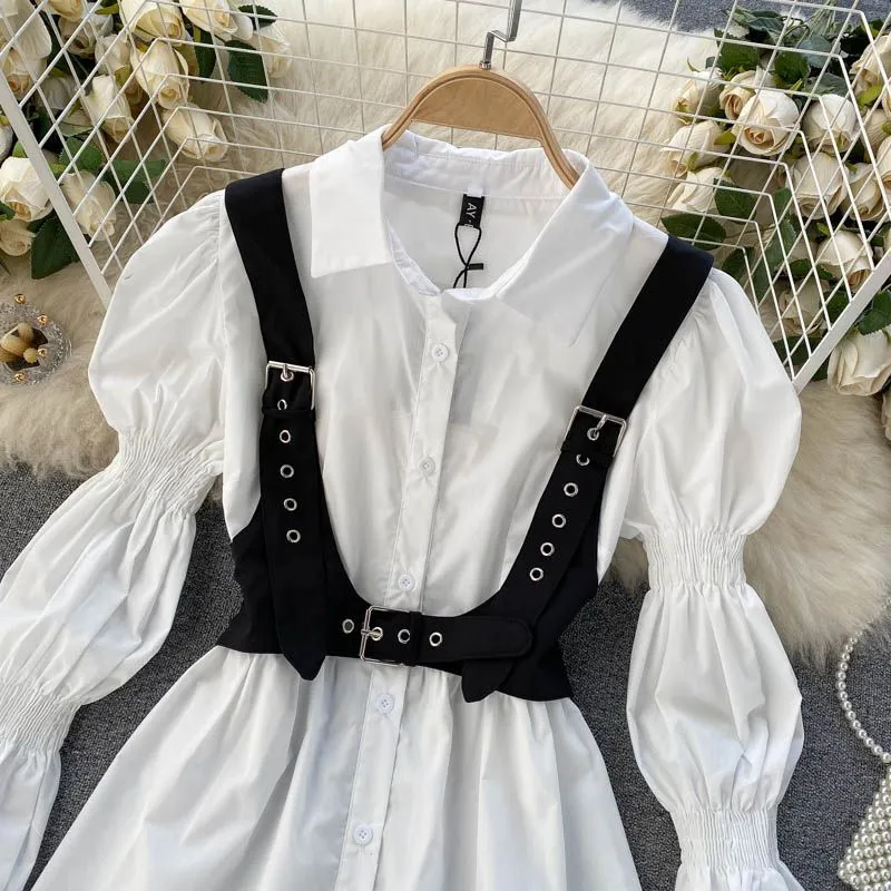 Lucy Puff sleeves Blouse with Gormmet Body Harness