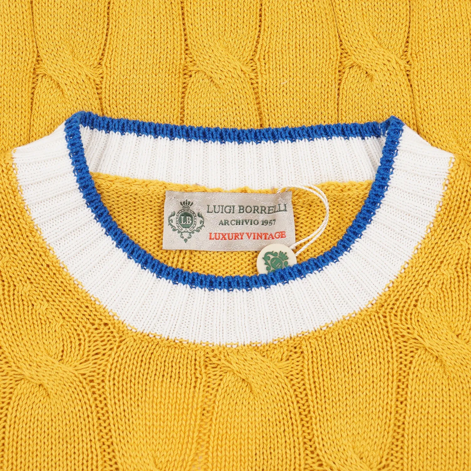 Luigi Borrelli Cable Knit Cotton Sweater