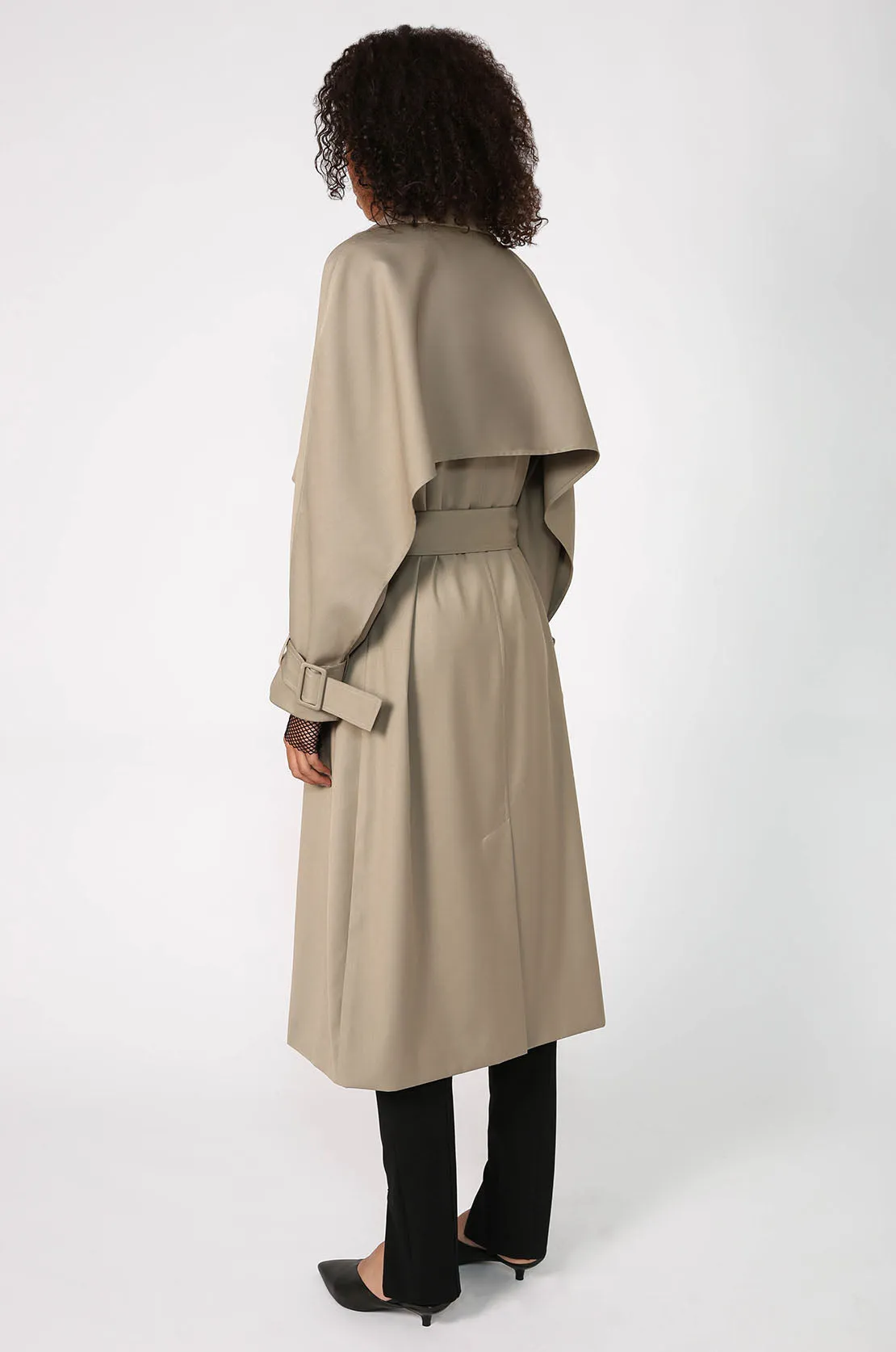 margin trench coat / sage green