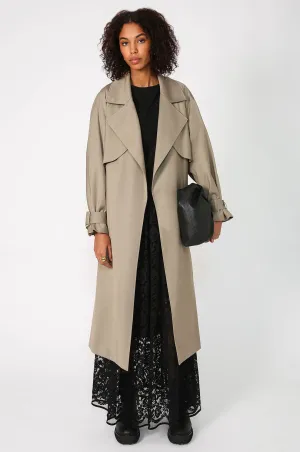 margin trench coat / sage green