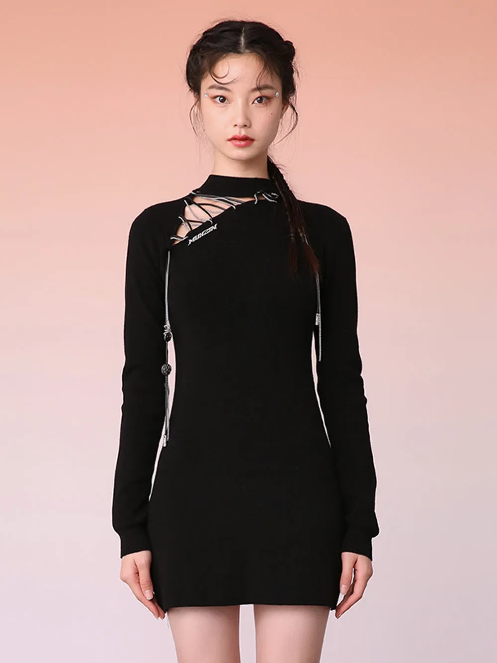 MUKZIN Plain Look-thin Long Sleeve Short Charming Dresses