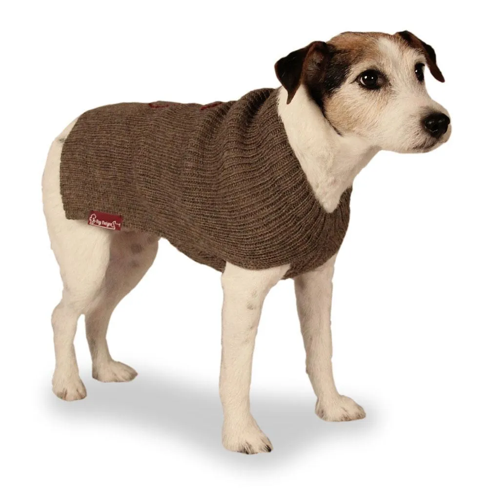 Ribbed Dog Sweater Natural