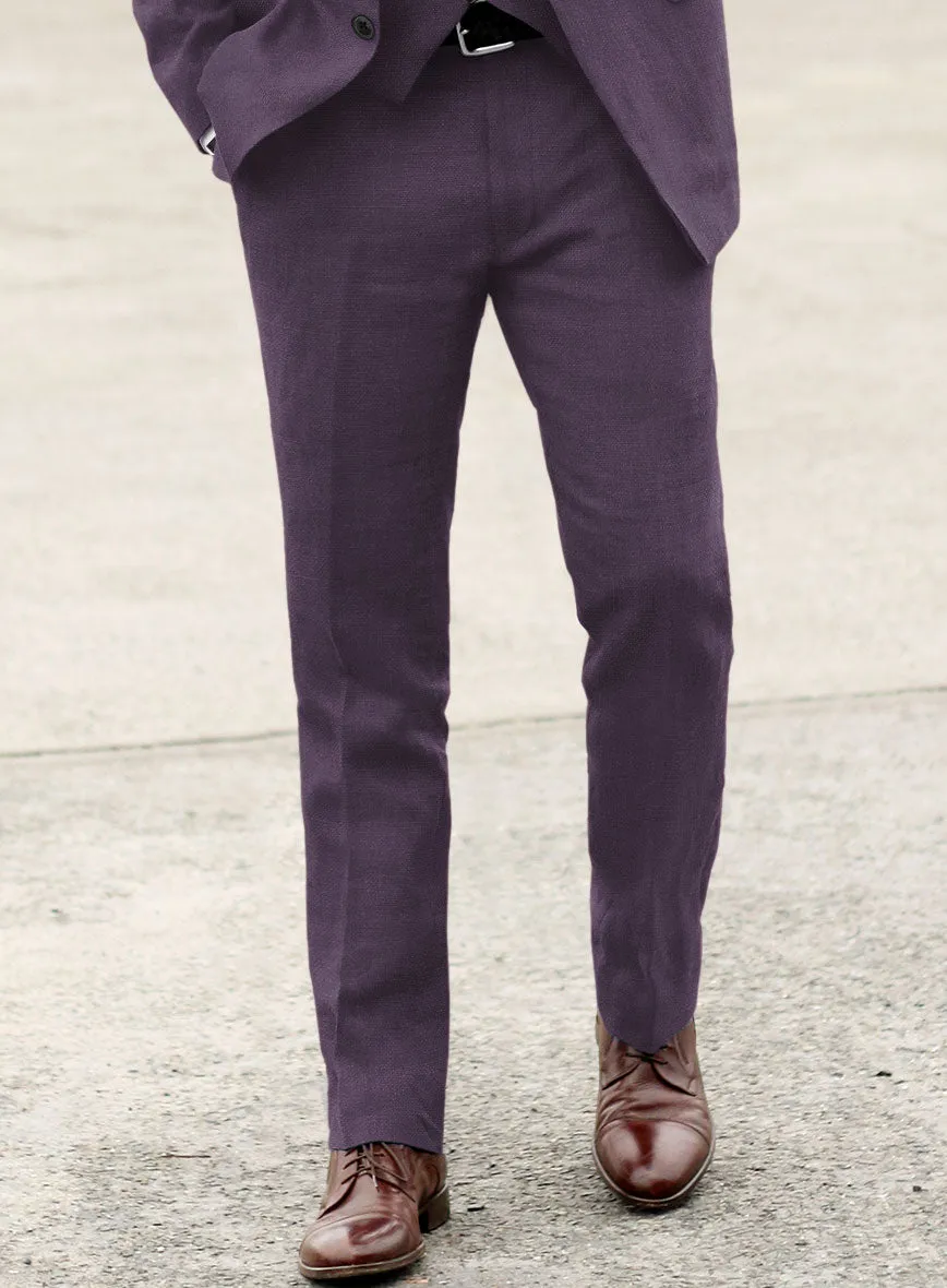 Solbiati Art Du Lin Dark Lavender Linen Pants