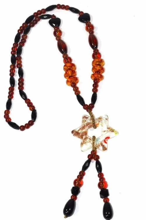 Star Pendant Gypsy Style Shimmer Necklace
