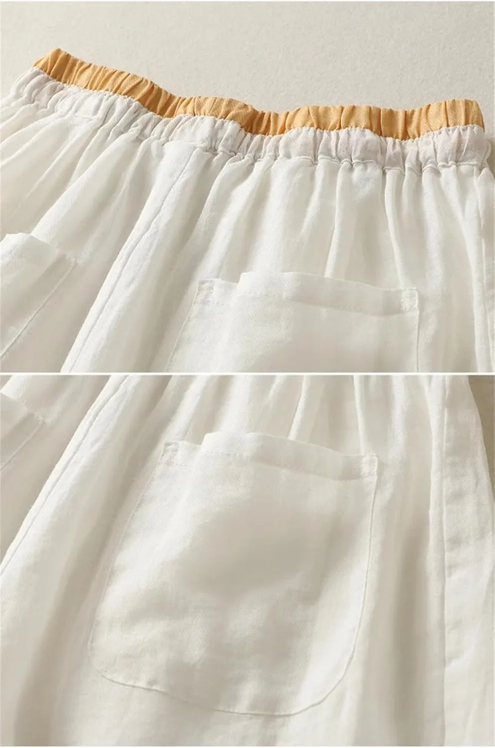 Thin Casual Nine-Quarter Pants Women Drawstring High Waist Sports Harem Pants Loose Bloomers