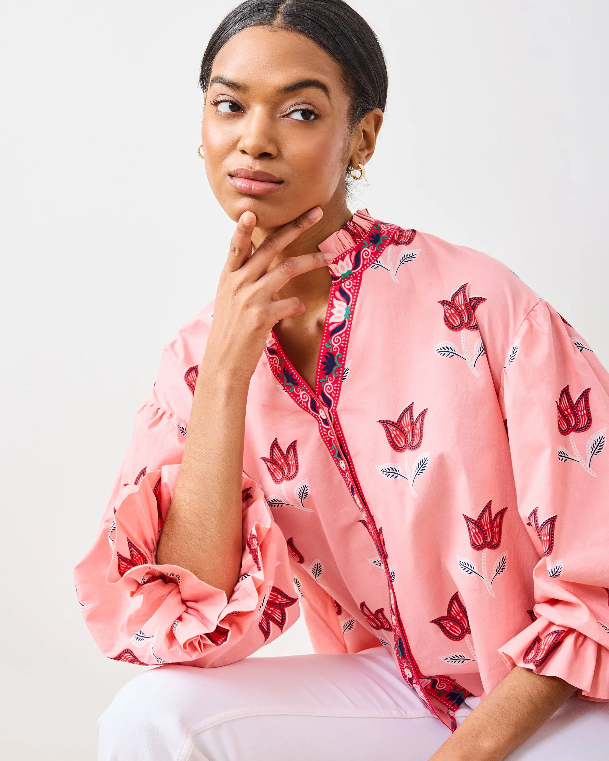 Tulip Bloom - Rosalita Blouse - French Pink