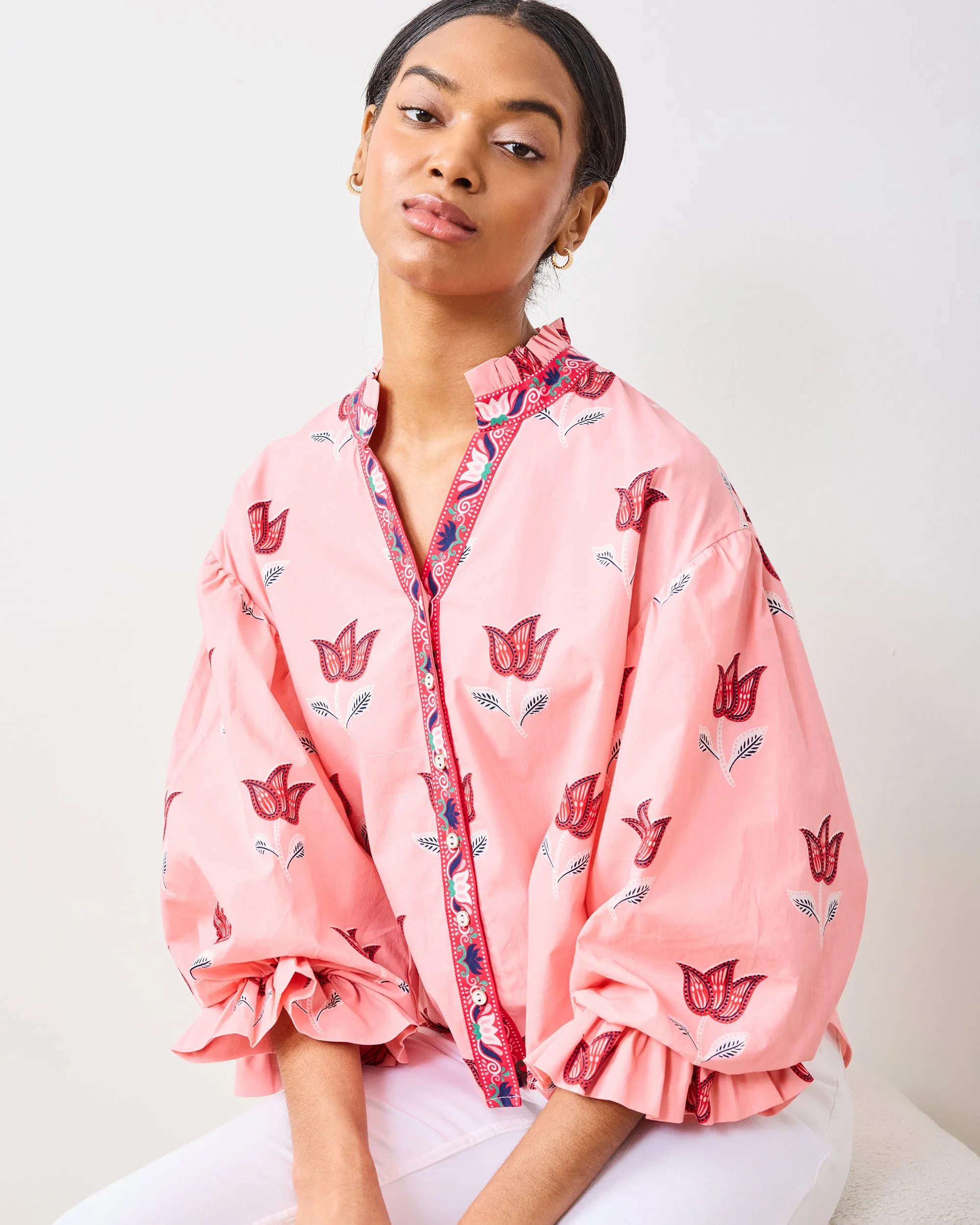 Tulip Bloom - Rosalita Blouse - French Pink
