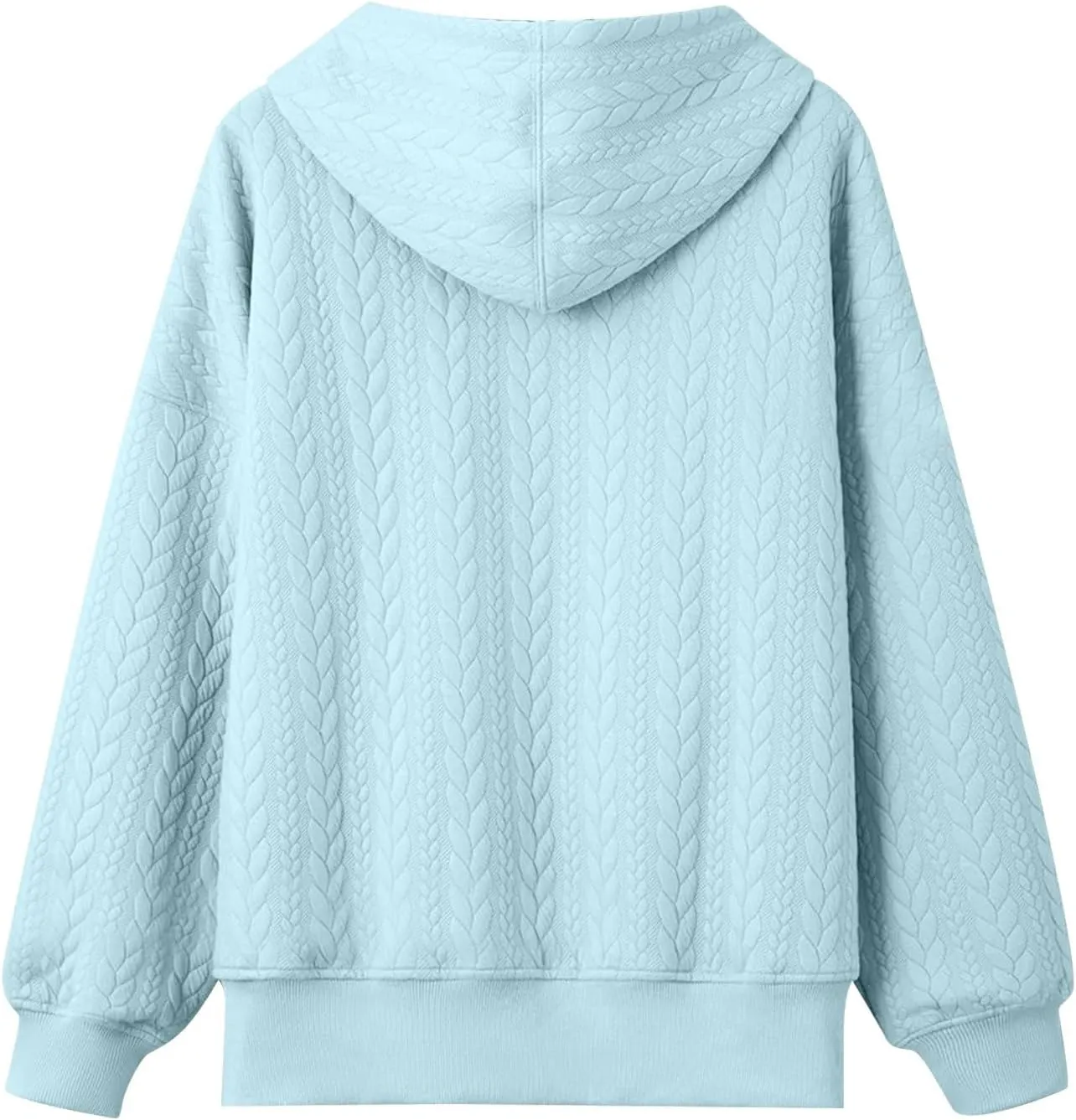 TUQIDEWU Womens Oversized Hoodies, Womens Hoodies Winter Casual Quilted Long Sleeve Hooded Pocketed Sweatshirts Pullover Tops