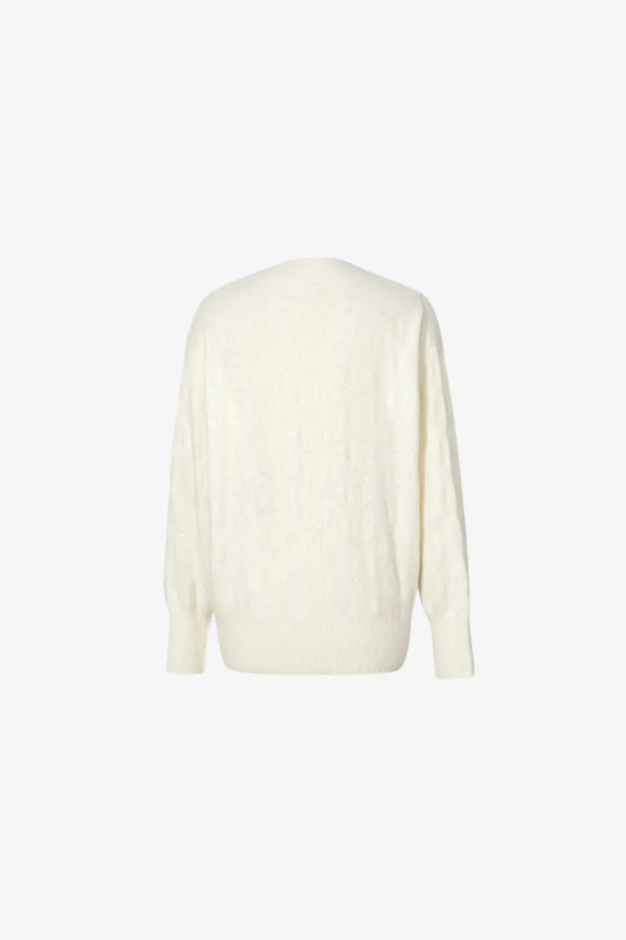 V Neck Cashmere Sweater White