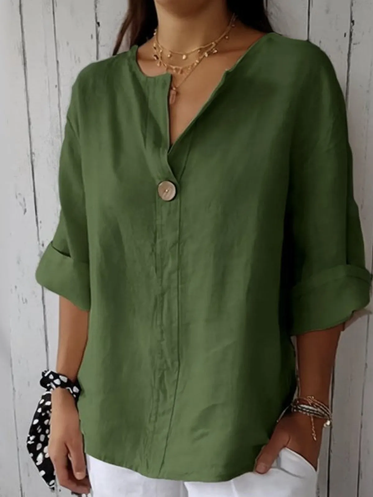 Vesper Casual V-Neck Blouse