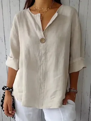 Vesper  Casual V-Neck Blouse