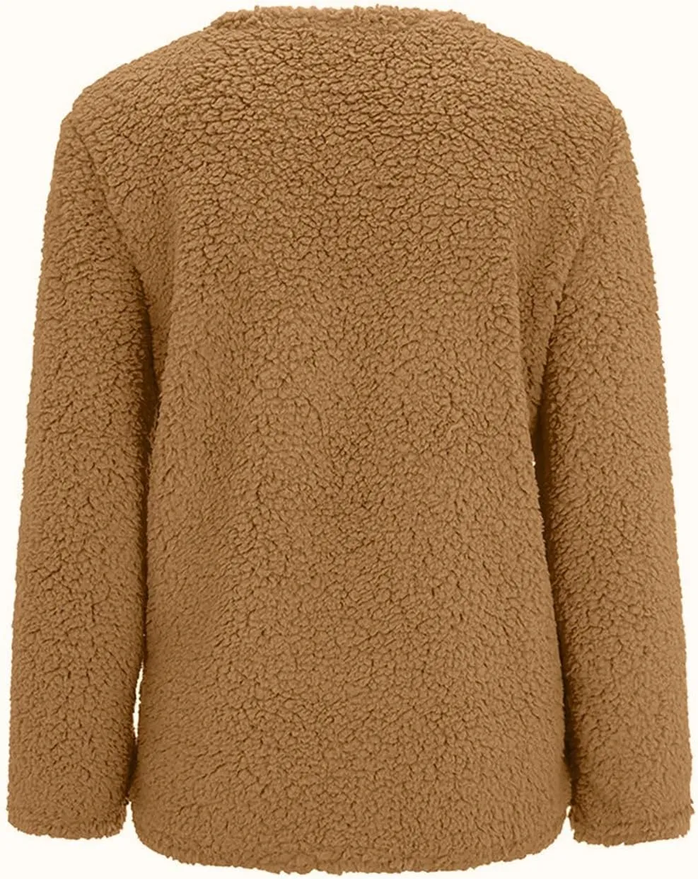 Winter Coat for Women 2024 Soft Fleece Jacket Fuzzy Sherpa Cardigan Open Front Fleece Button Down Warm Casual Sweater