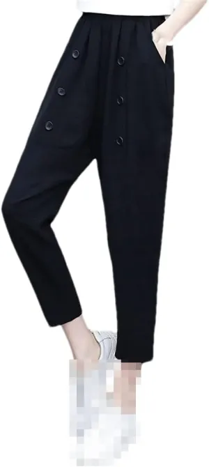 Women's High Waist Summer Linen Street Vintage Harem Pants