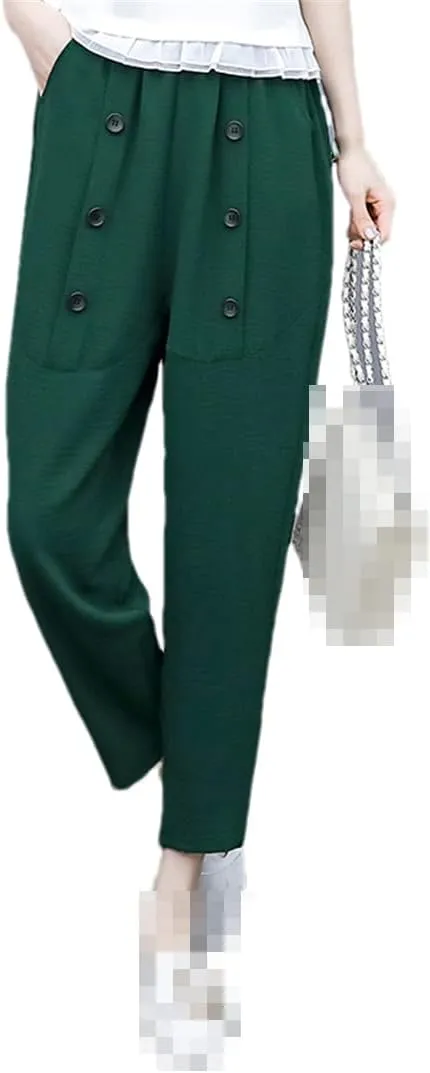 Women's High Waist Summer Linen Street Vintage Harem Pants